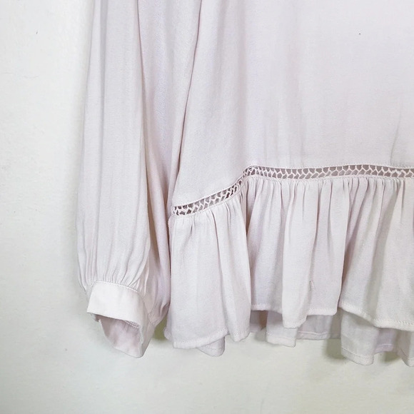 RO&DE | CANYON RUFFLE  NECK BLOUSE IN CREAM COLOR - Picture 7 of 16